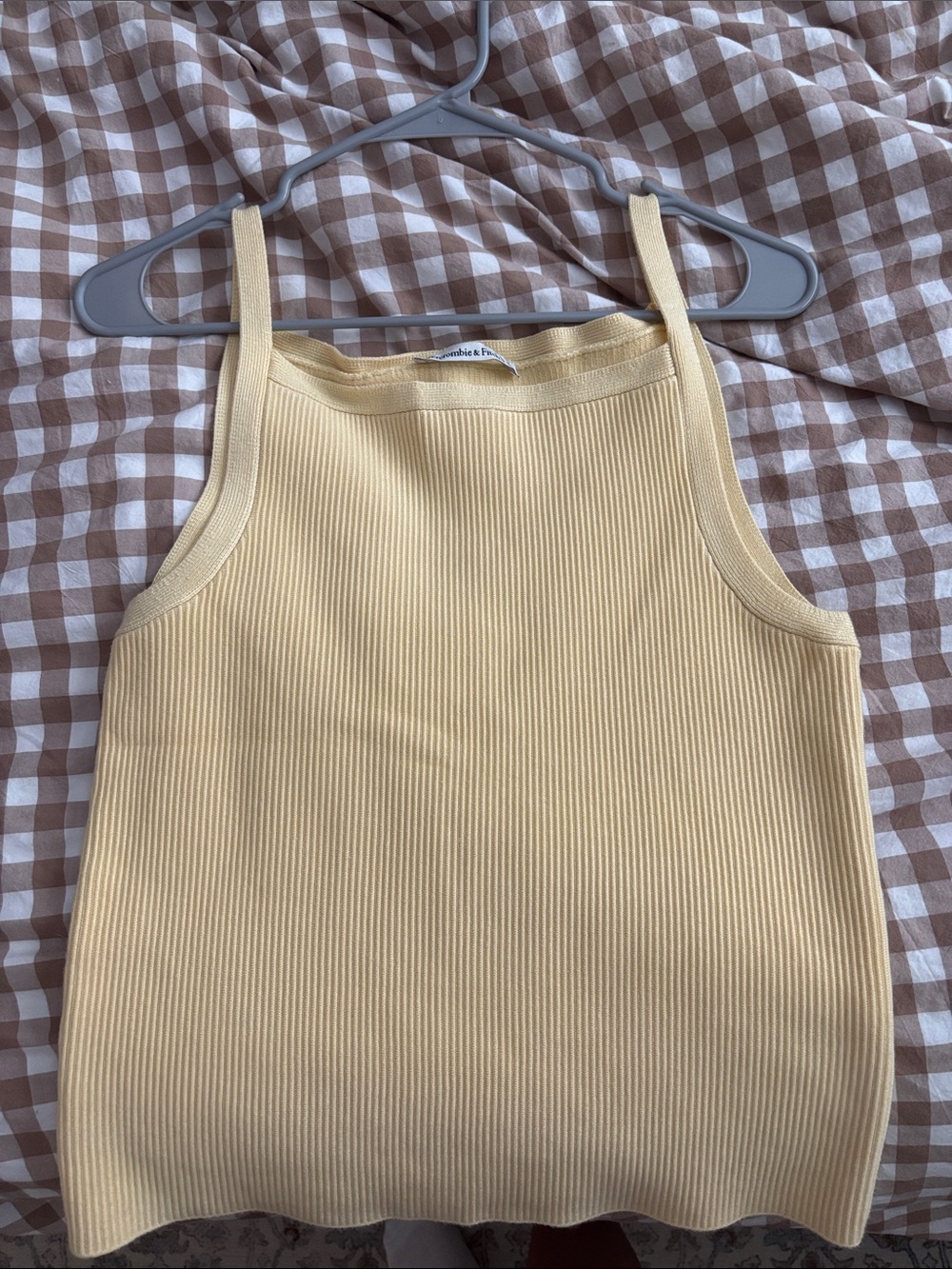 Abercrombie & Fitch Pale Yellow Ribbed Camisole
